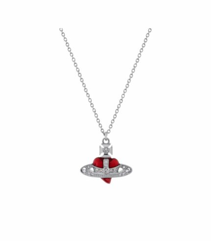 VIVIENNE WESTWOOD DIAMANTE HEART NECKLACE