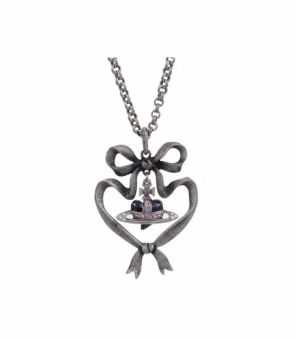 VIVIENNE WESTWOOD RIBBON HEART ORB NECKLACE